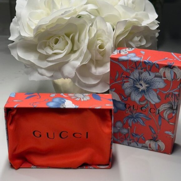 Gucci GG Marmont Flora Multi+Orange Limited Ed Wallet + dusty + box + COA EUC! - Picture 13 of 13